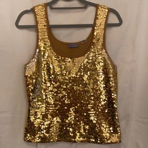 Acrobat Gold Sequin Tank - L